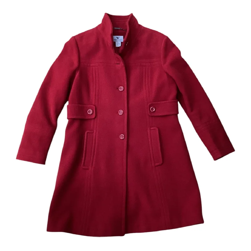 Coat Wool By Worthington In Red, Size: Xlp