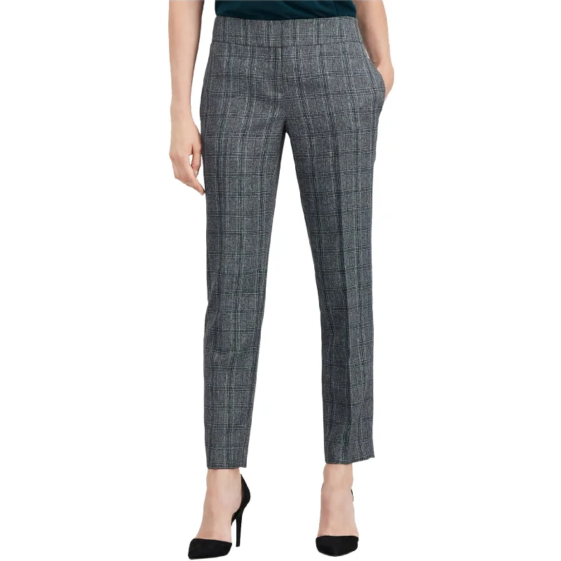 Kasper Womens Plaid Dress Pants, Grey, 12