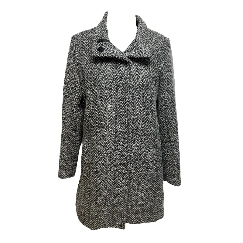 Coat By Banana Republic In Black & Grey, Size: S