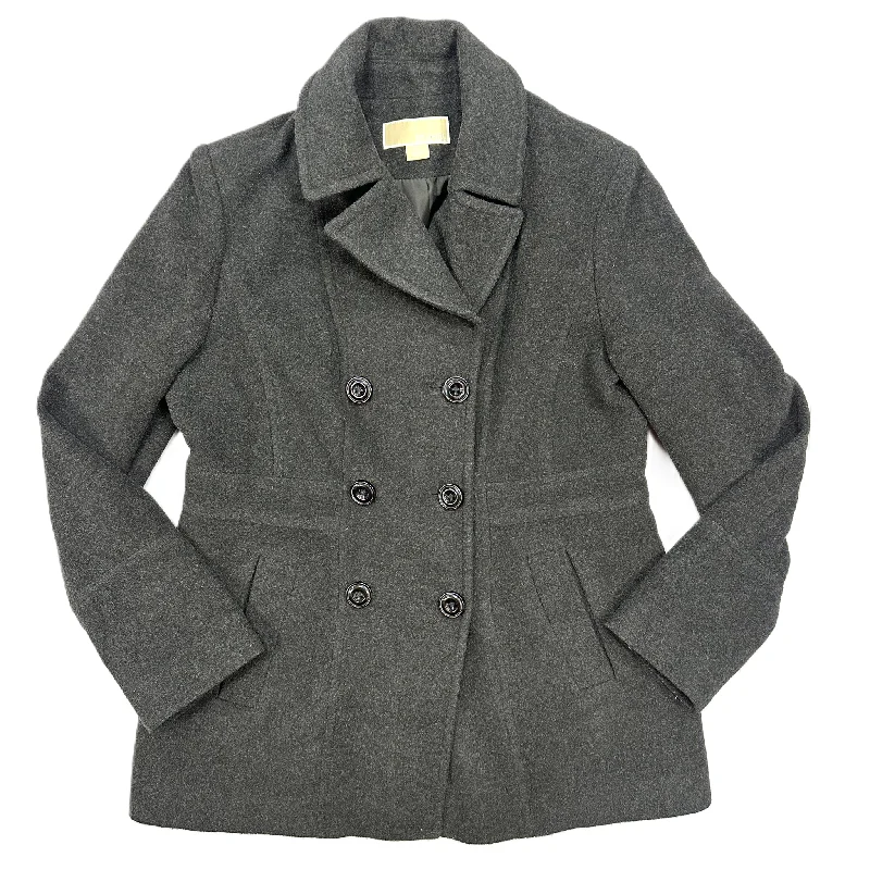 Coat Wool By Michael By Michael Kors In Grey, Size: L