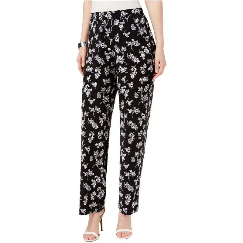 Vince Womens Floral Casual Lounge Pants, Black, X-Small