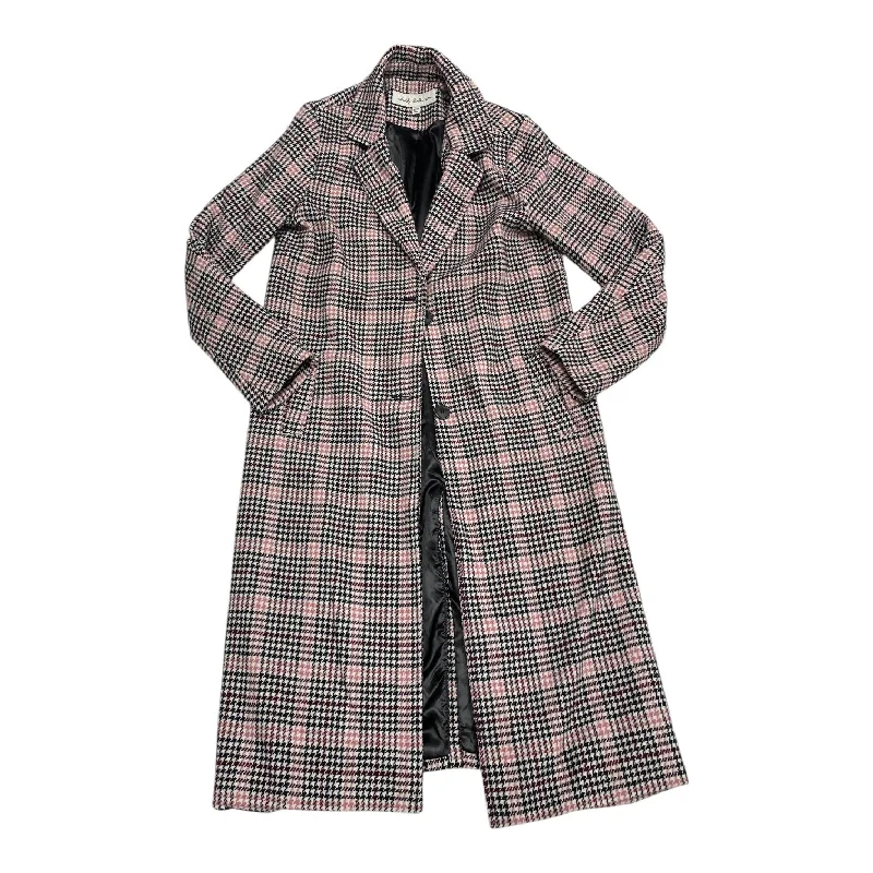 Coat Peacoat By SEBBY COLLECTION  In Black & Pink, Size: M