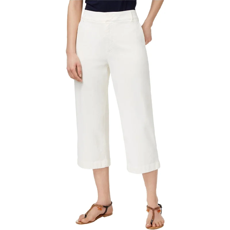 MaxMara Womens Afelio Cropped Casual Trouser Pants, White, 14