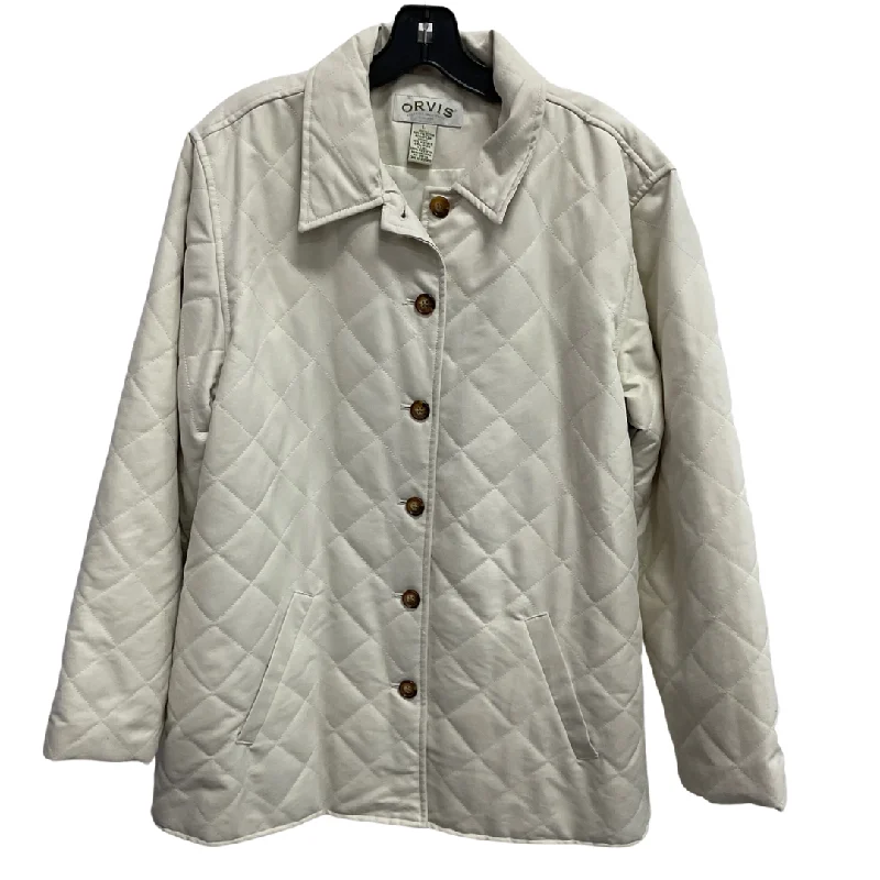 Coat Puffer & Quilted By Orvis In Cream, Size: L