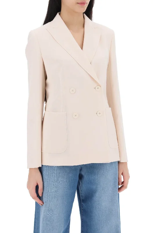 Weekend Max Mara 'nervoso' Double-Breasted Jacket In Light Wool