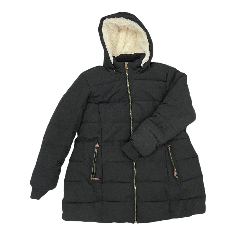 Coat Parka By St Johns Bay In Black, Size:1X