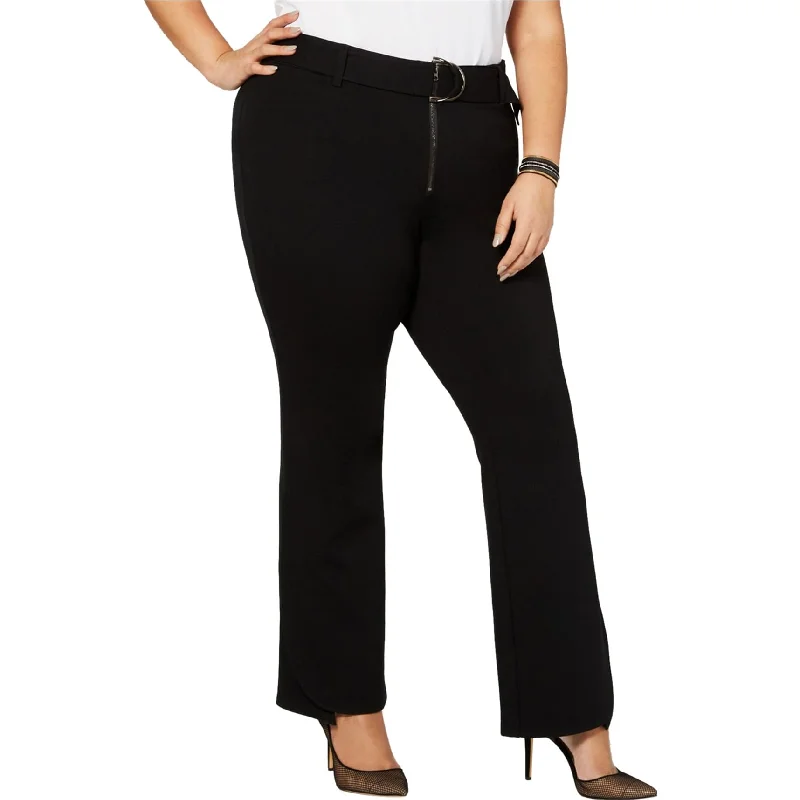 I-N-C Womens Belted Ponte Casual Trouser Pants