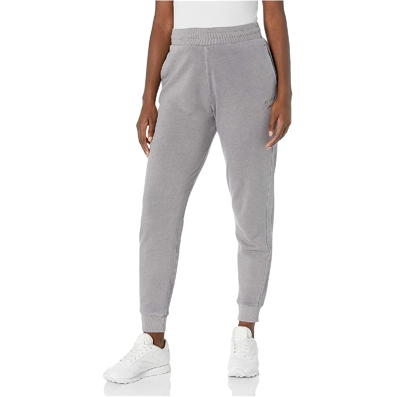 Reebok Womens Washed Casual Jogger Pants, Grey, Large