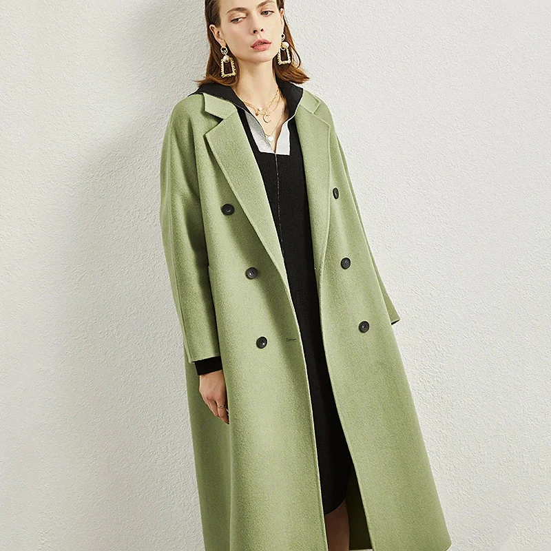 Light Green 100% Wool Coat