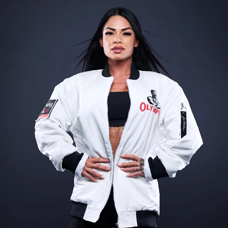 Olympia White Bomber Jacket