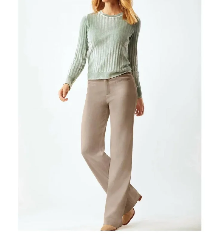 Mcguinn Clean Wide Leg Pant In Khaki