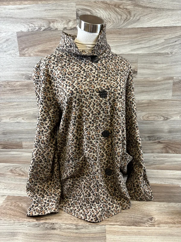 Coat Peacoat By Clothes Mentor In Animal Print, Size: M