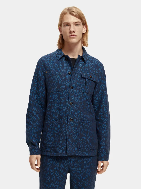 Jacquard linen blend Jacket