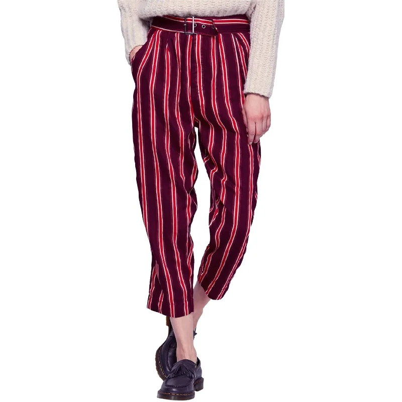 Free People Womens Seemed Like Stripe Casual Cropped Pants