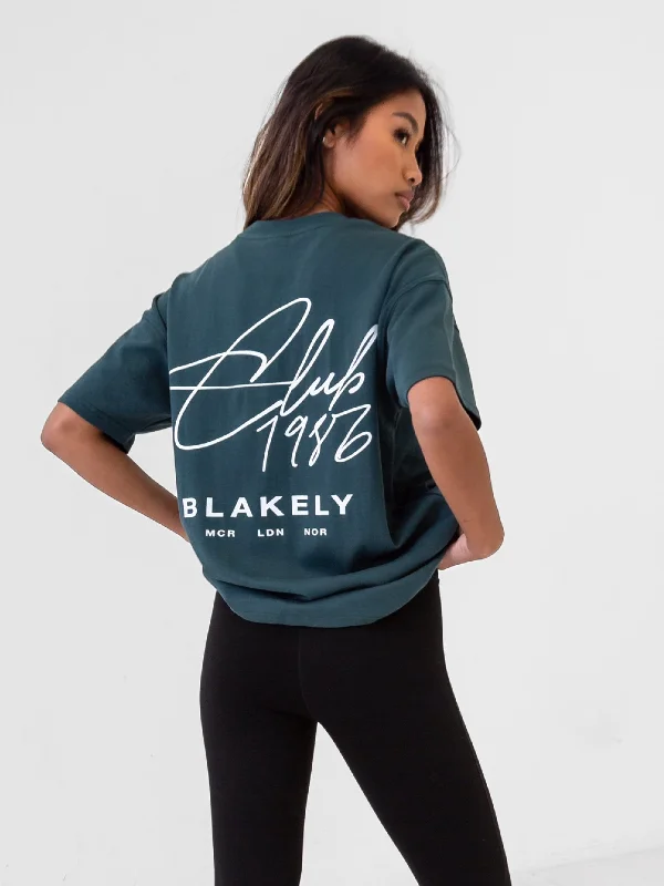 Club Oversized T-Shirt - Teal Green