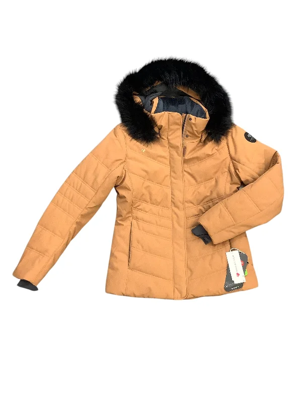 Coat Puffer & Quilted By Cmb In Brown, Size: 8