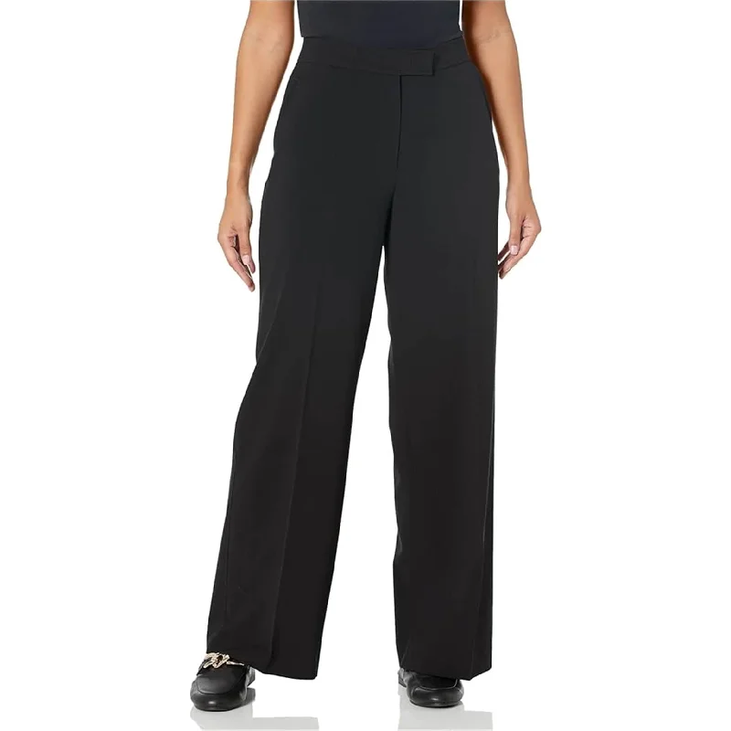 Anne Klein Womens Basic Dress Pants, Black, 10 Long