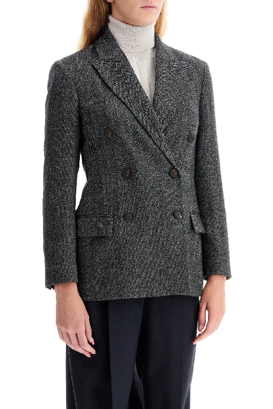 Brunello Cucinelli 'chevron Wool Carded Techno Jacket'