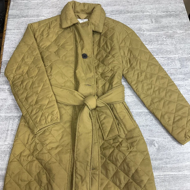 Coat Puffer & Quilted By Free Assembly In Gold, Size: S