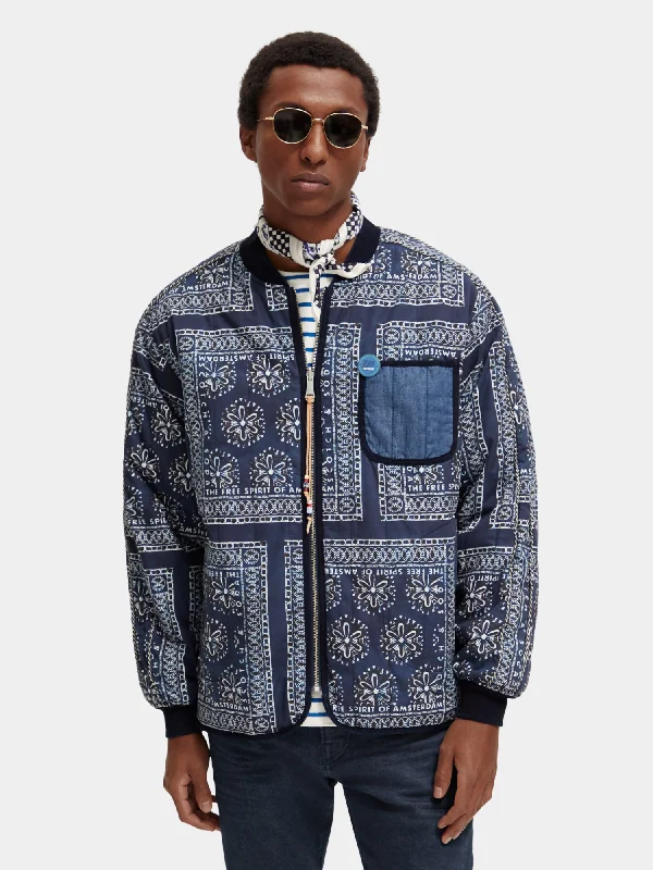 Reversible bomber jacket