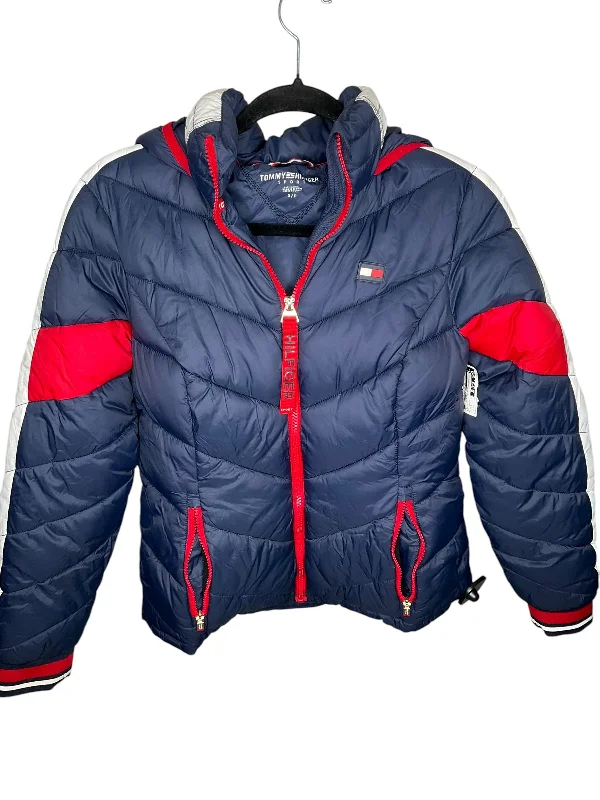 Coat Puffer & Quilted By Tommy Hilfiger In Blue, Size: S