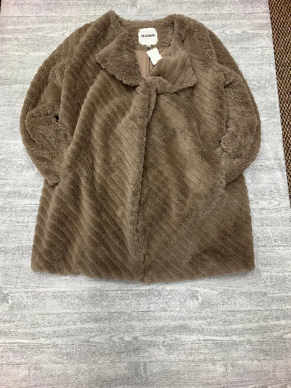 Coat Faux Fur & Sherpa By Bb Dakota In Taupe, Size: S