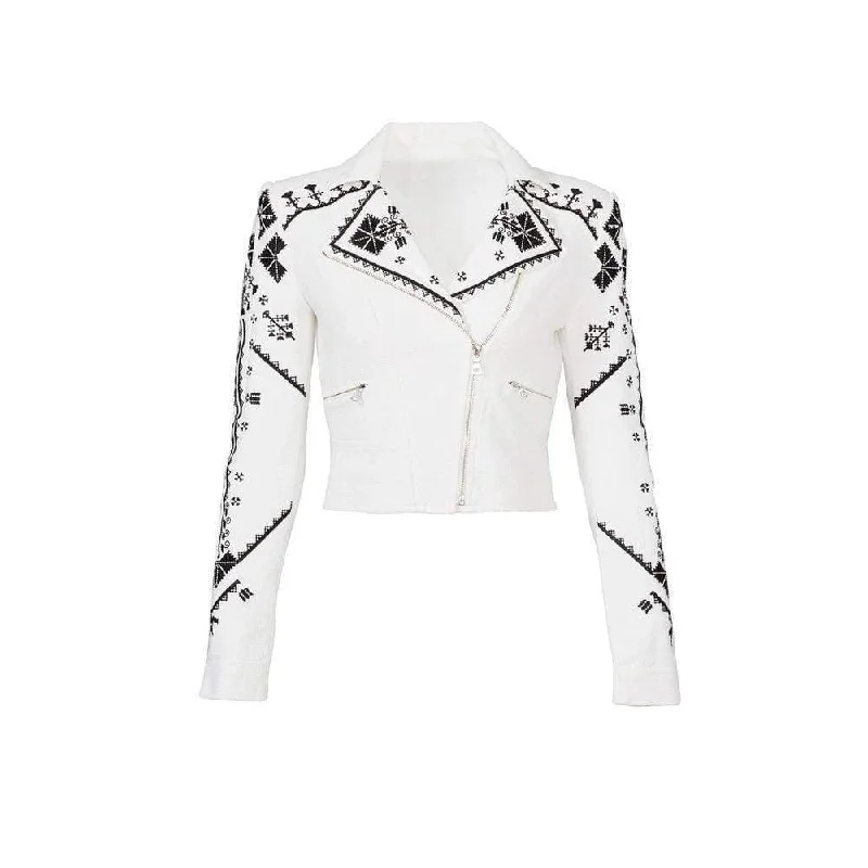 Kade Embroidered Moto Jacket