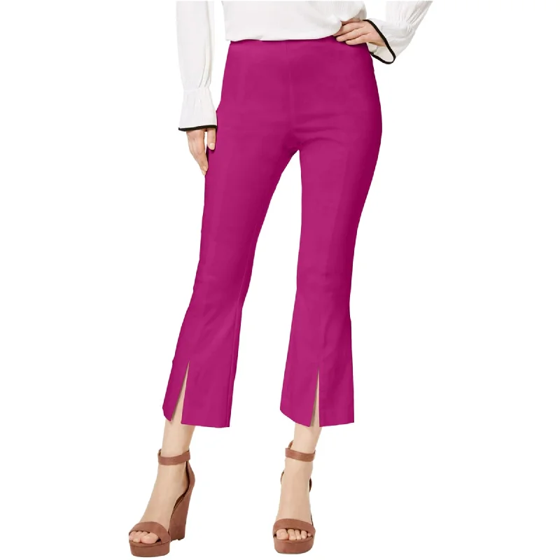 I-N-C Womens Split hem Casual Cropped Pants, Pink, 12