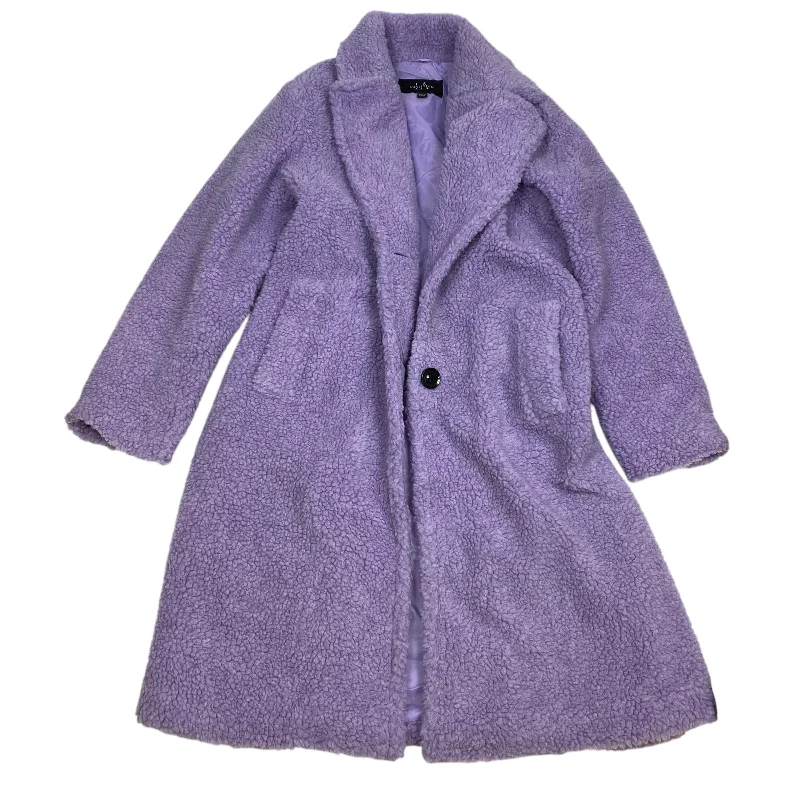 Coat Faux Fur & Sherpa By La Coalition In Purple, Size: L