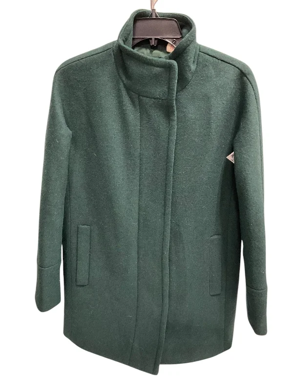 Coat Wool By J. Crew In Green, Size: Xs