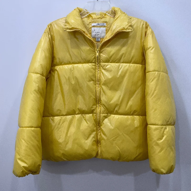 Coat Puffer & Quilted By A New Day In Yellow, Size: S