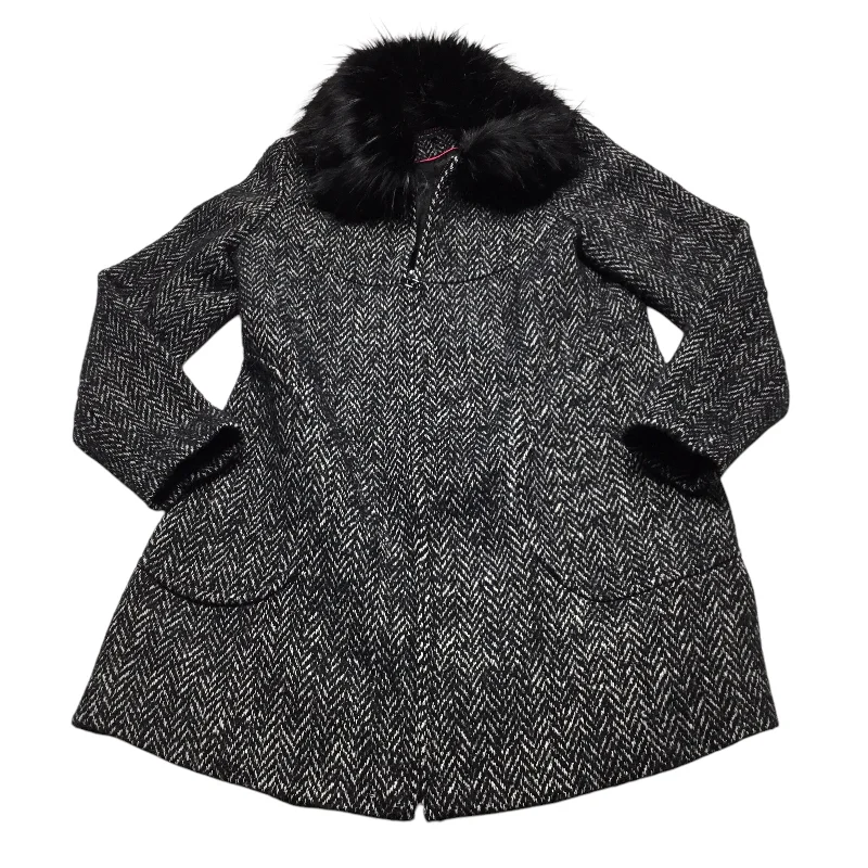 Coat Parka By Trina By Trina Turk In Black & White, Size: 4