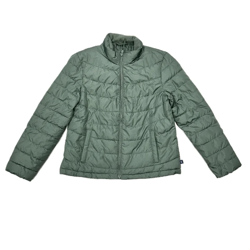 Coat Puffer & Quilted By Gap In Green, Size: M