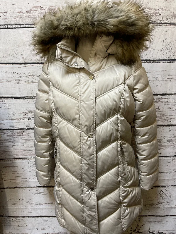 Coat Puffer & Quilted By Kenneth Cole In Beige, Size: L