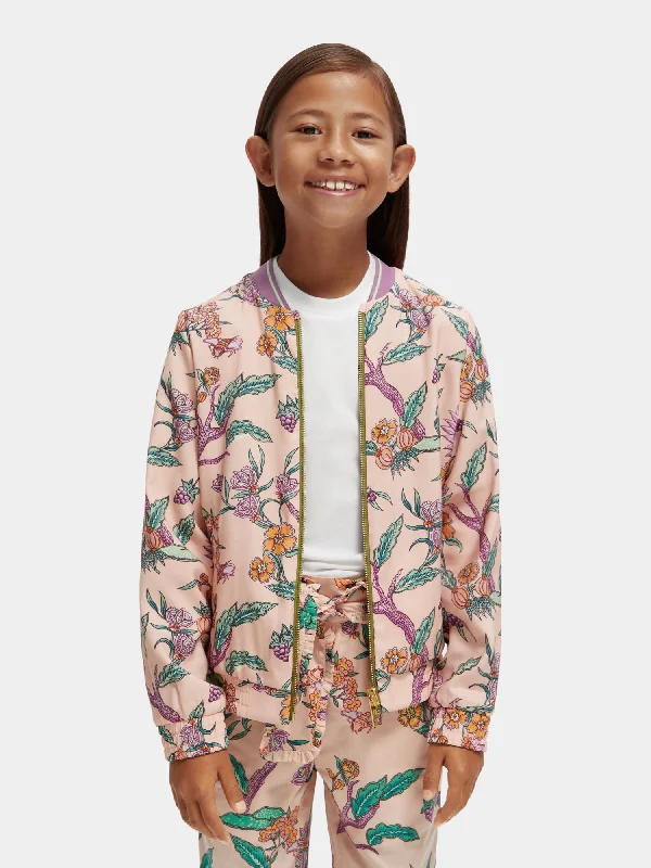 Kids - Printed reversible bomber jacket