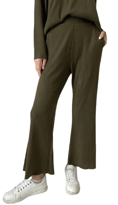 Lazy Sunday Lounge Pants In Army Green