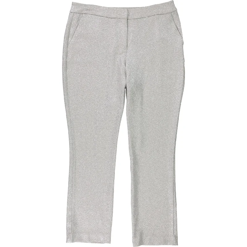 I-N-C Womens Foil Crepe Casual Cropped Pants