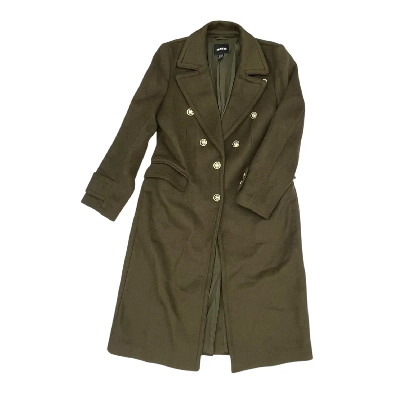 Coat Wool By Express In Green, Size:L