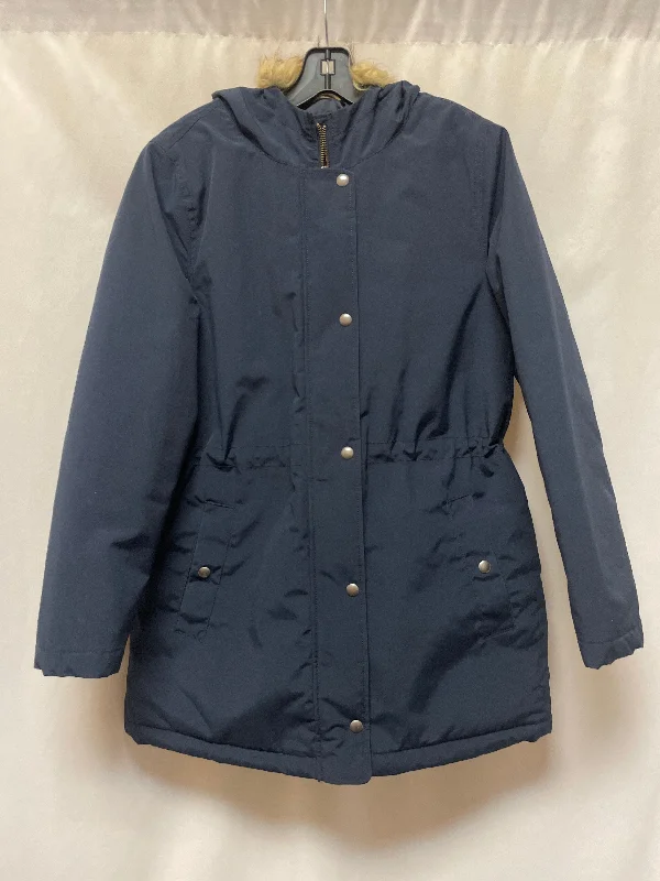 Coat Puffer & Quilted By J. Crew In Blue, Size: S