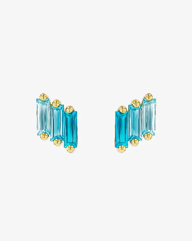 Amalfi Midi Light Blue Ombre Studs