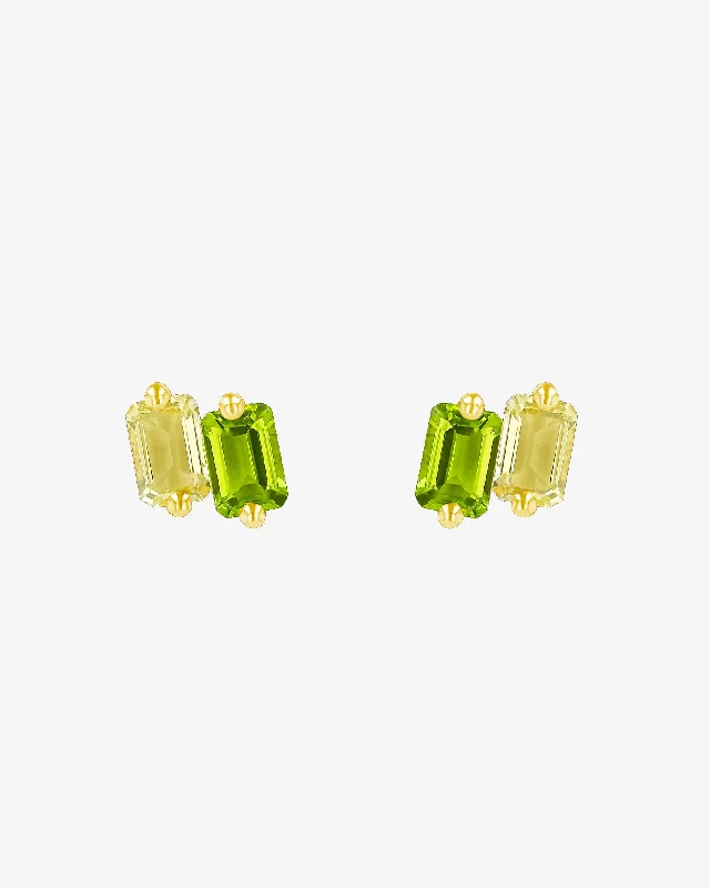 Ann Light Green Ombre Studs