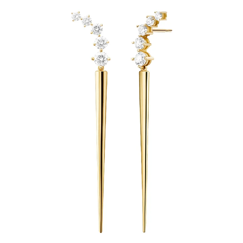 ARIA DAGGER EARRING (Partial Diamond)