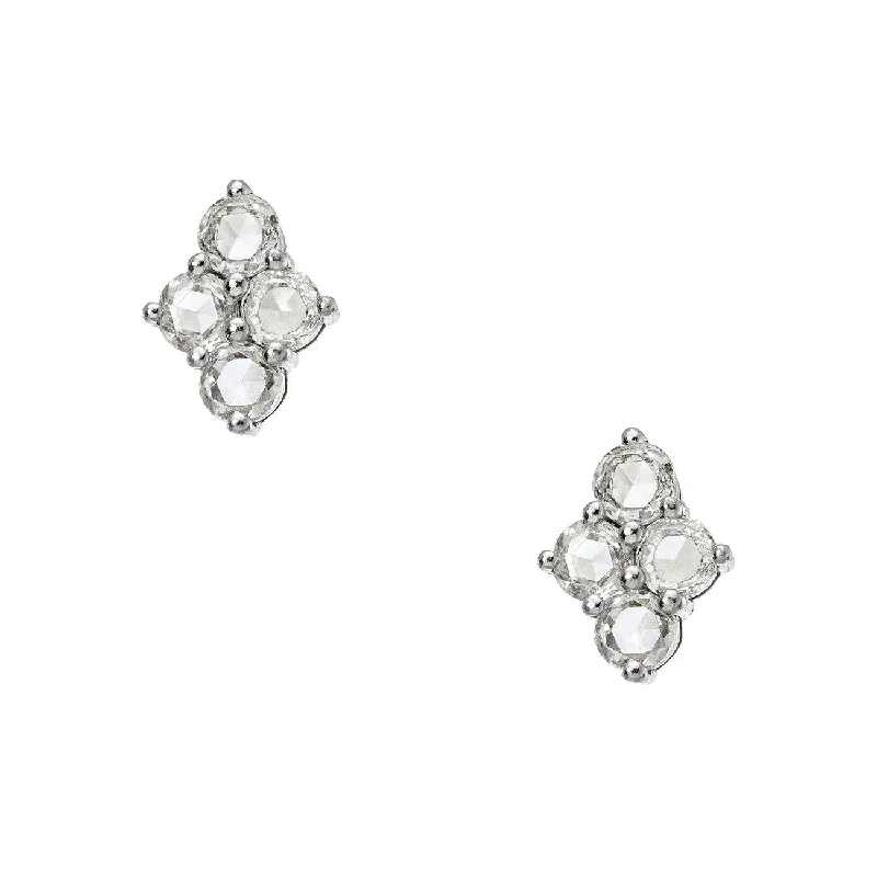 Asher Studs White Gold Rose Cut Diamond