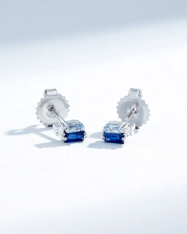 Bold Burst Blue Sapphire Studs