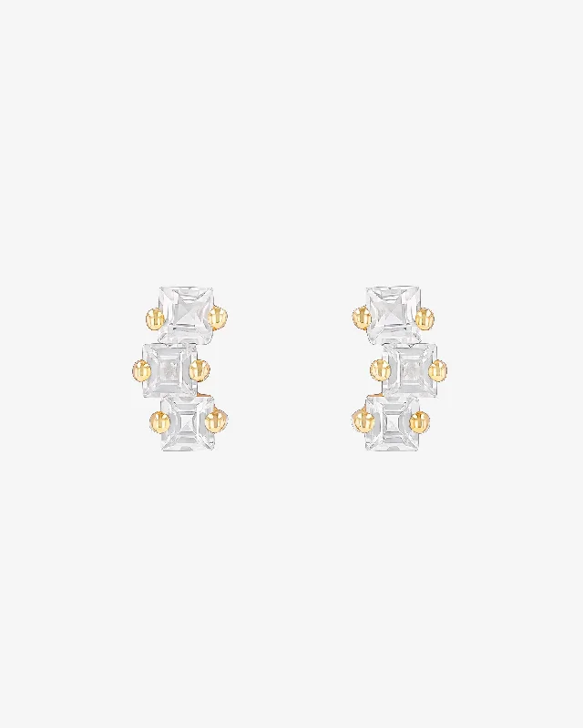 Cierra White Topaz Midi Studs