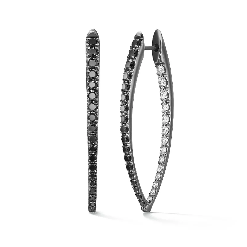 CRISTINA EARRING Large (Black and White Diamond)