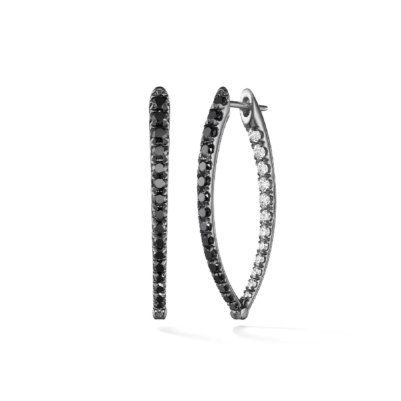 CRISTINA EARRING Medium (Black and White Diamond)