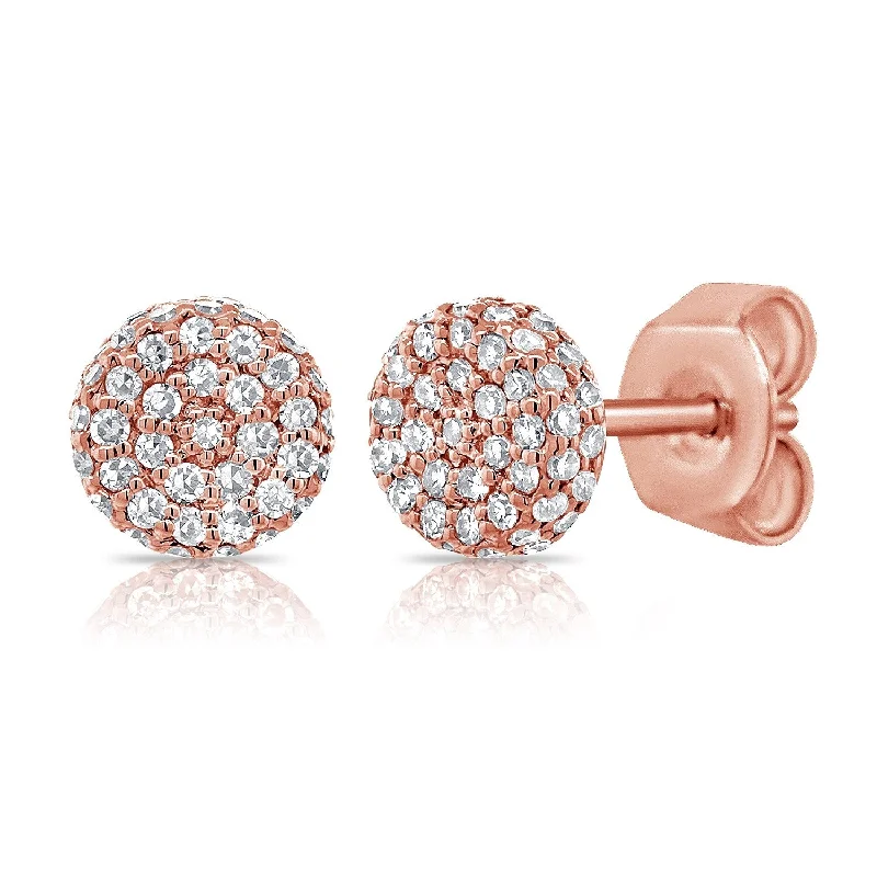 Joelle Diamond Disc Stud Earrings 14K Gold - Gift