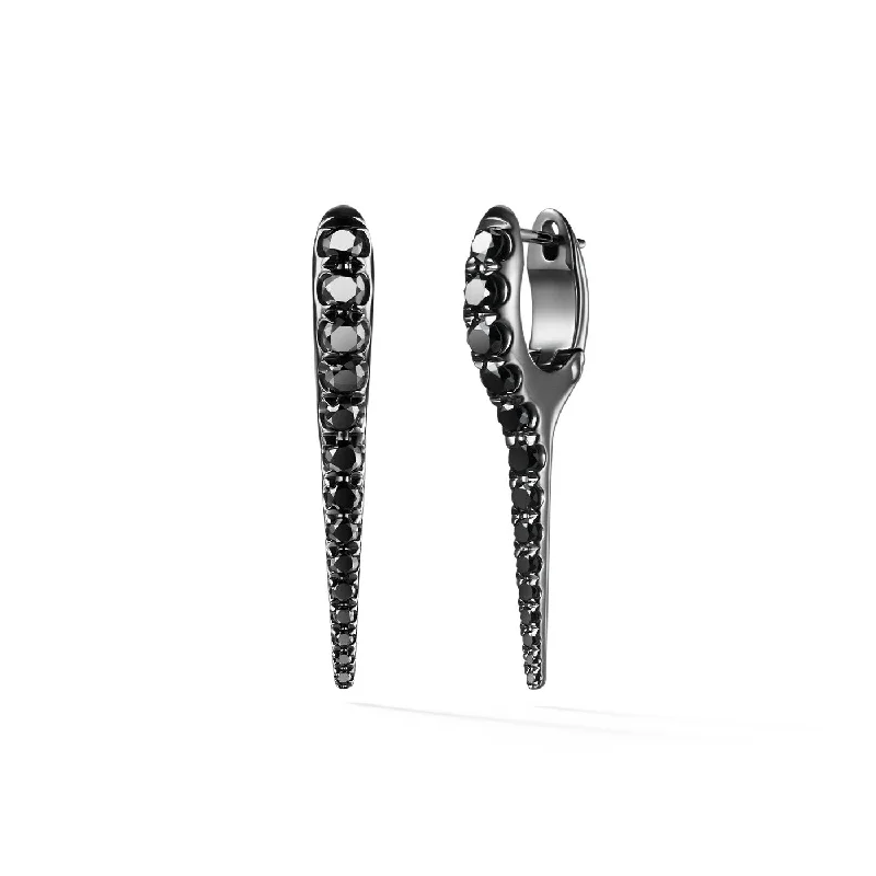 LOLA NEEDLE EARRING Small (Black Diamond)