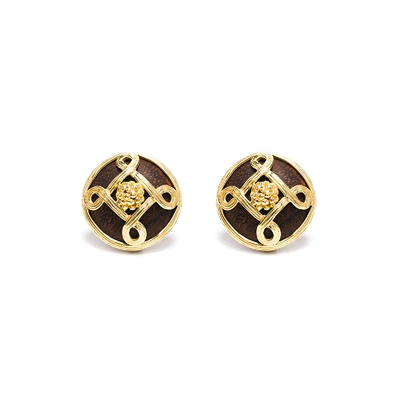 Monique Clip Earrings - Teak